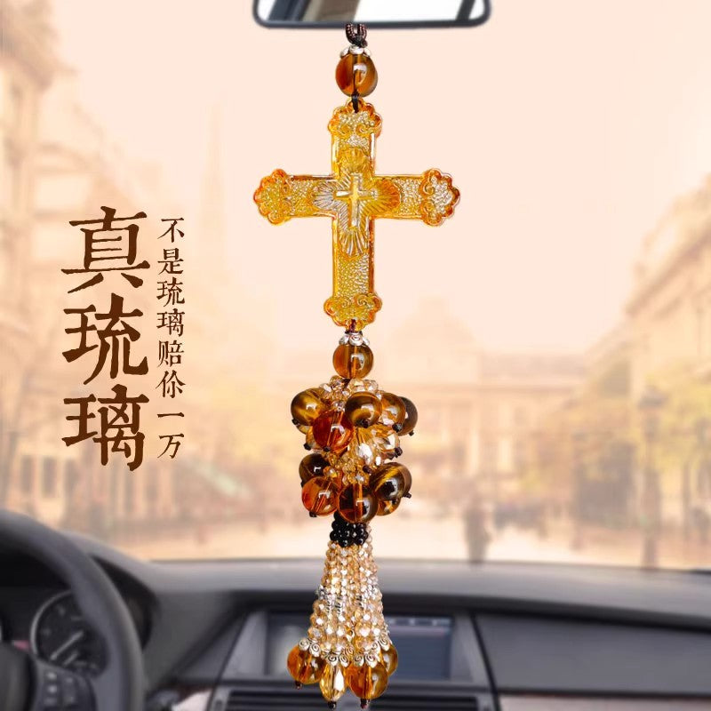 Crystal Cross car decoration