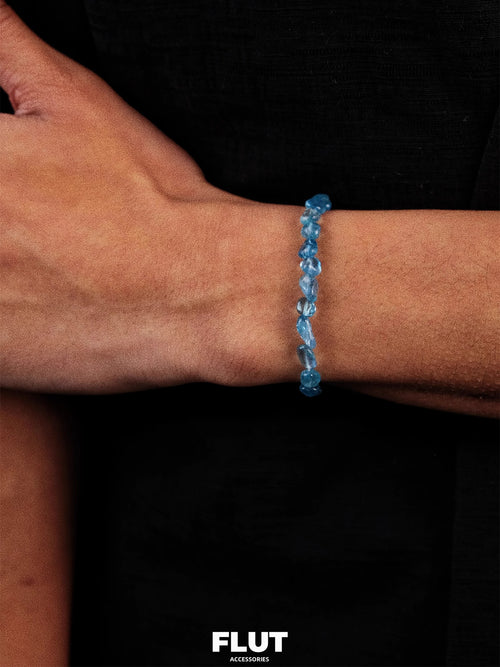 Aquamarine crystal bracelet