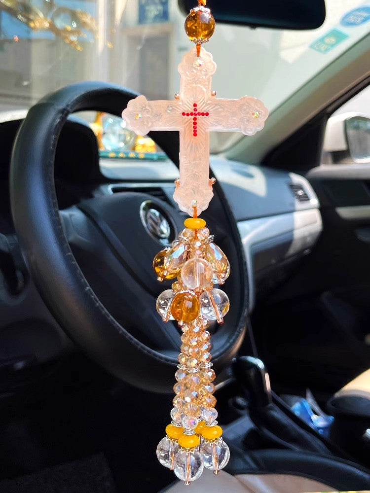 Crystal Cross car decoration