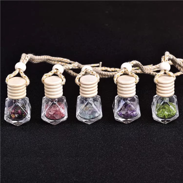 Natural crystal demagnetizer, stone crusher, tourmaline car perfume bottle
