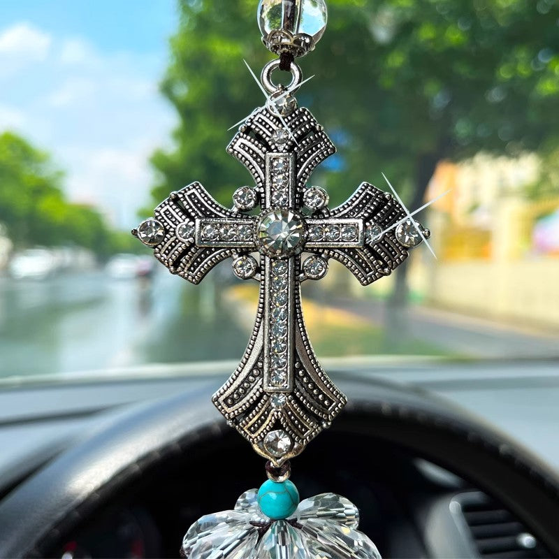 Crystal Cross car decoration