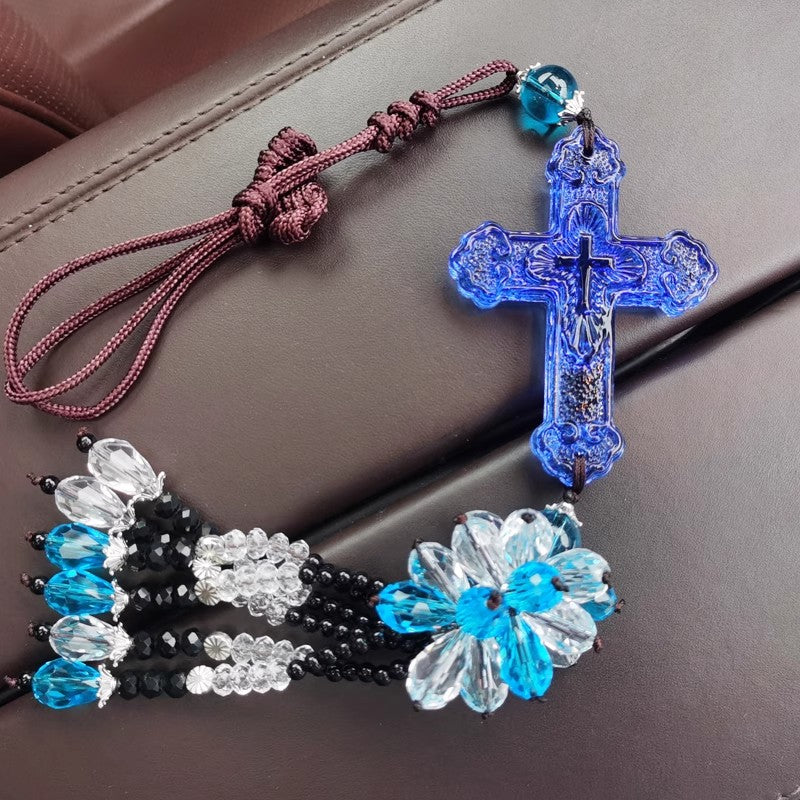 Crystal Cross Car Badge