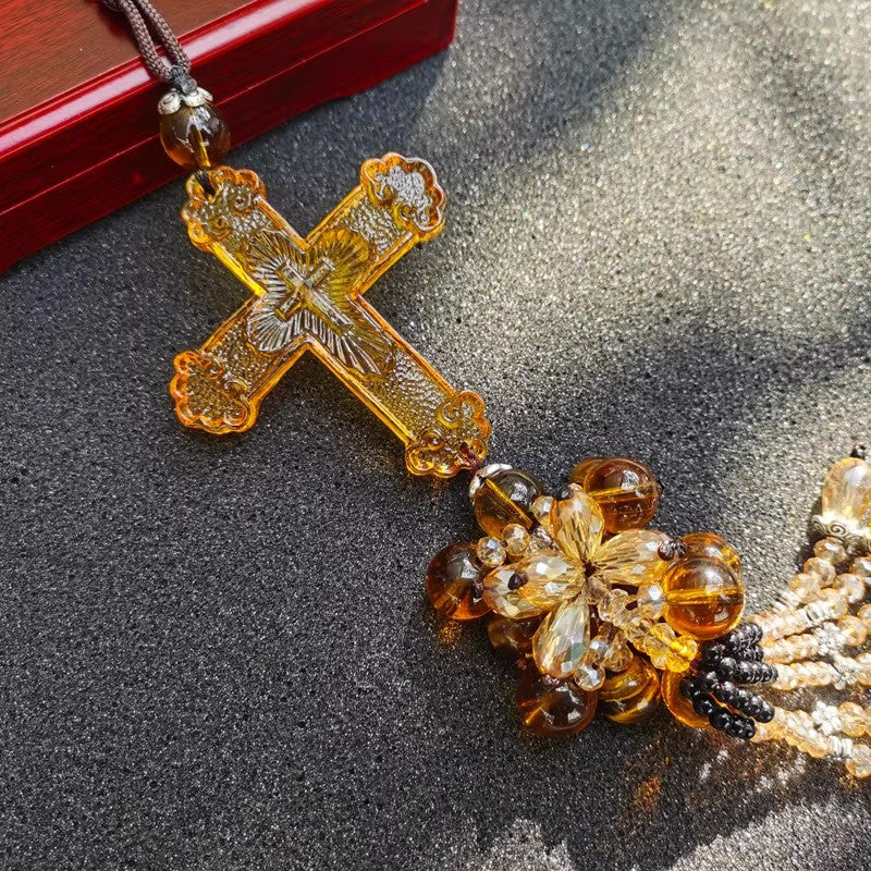 Crystal Cross car decoration