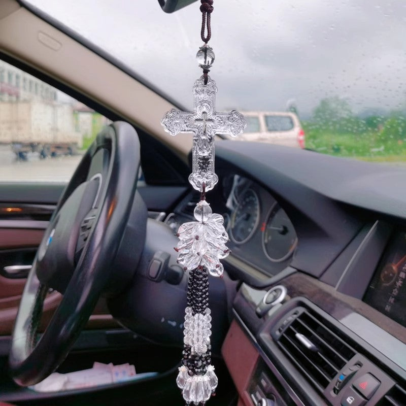 Crystal Cross Car Badge
