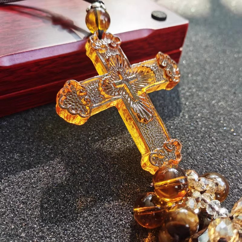Crystal Cross car decoration