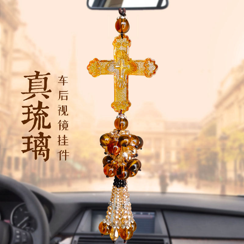 Crystal Cross car decoration