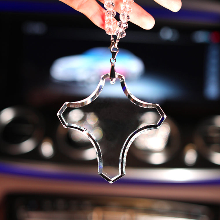 Crystal Cross Car Badge