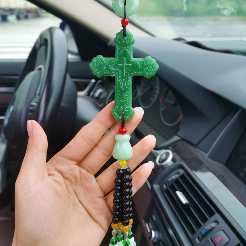 Crystal Cross Car Badge